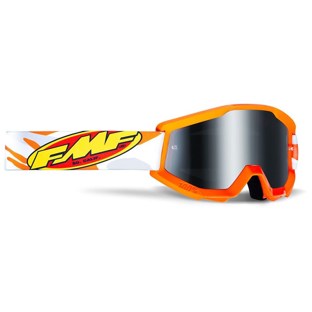 FMF POWERCORE Goggle Assault Grey - Mirror Silver Lens