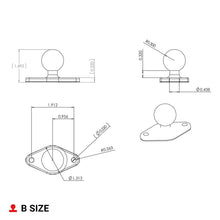 Load image into Gallery viewer, Ram Mount 2.43 x 1.31-Inch Diamond Ball Base with 1-Inch Ball (Black)
