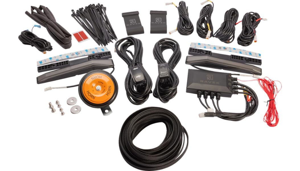 RAVEK Honda Pioneer Plug & Play Auto-Cancel UTV Turn Signal Kit with White Running Lights
