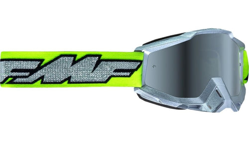FMF PowerBomb Goggles OSFM Rocket Lime/Silver Mirror Lens