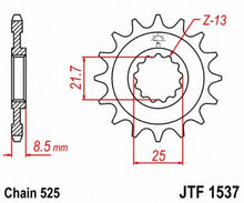 Load image into Gallery viewer, JT SPROCKETS SPROCKET C/S ZX 15T JTF1537.15