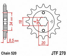 Load image into Gallery viewer, JT SPROCKETS SPROCKET CB/CMX250 15T JTF270.15 - Motomike Canada