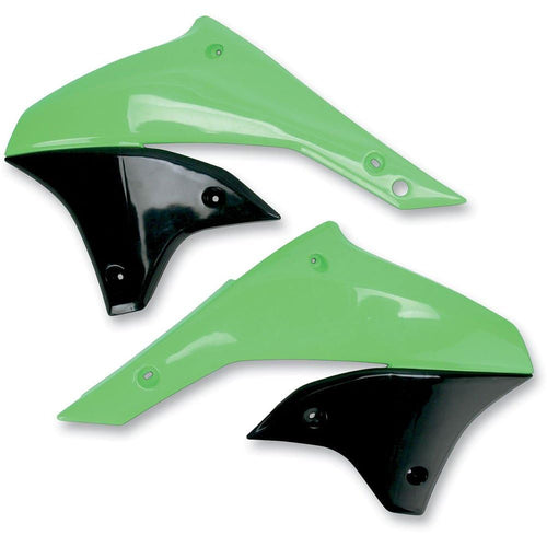 UFO PLAST Radiator Covers Green Kawasaki KLX 450R 2007-2024