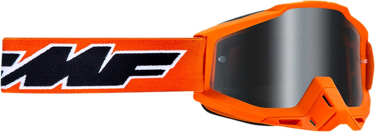 FMF Racing PowerBomb Rocket Youth Goggles OSFM Rocket Orange/Silver Mirror Lens