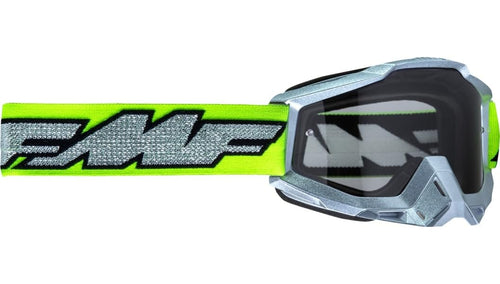 FMF PowerBomb Rocket silver Goggles OSFM Rocket Silver/Lime/Clear Lens