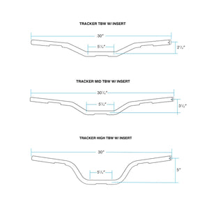 Biltwell | Tracker High Handlebar | Chrome Plated Finish | TBW with Insert | 1" | Compatible With Cable Operated Throttles and Harley's Throttle-By-Wire Control Module