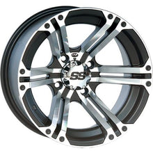 Load image into Gallery viewer, ITP SS ALLOY SS212 Black Wheel with Machined Finish (12x7&quot;/4x156mm)