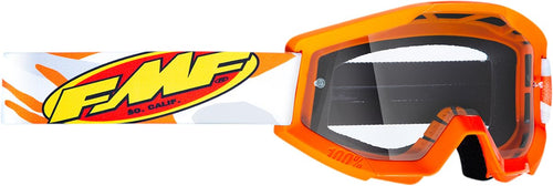 Fmf PowerCore Assault Youth Goggles Gray/Clear Lens OSFM Orange Gray/Clear Lens