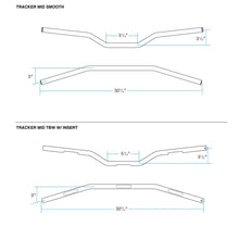 Load image into Gallery viewer, Biltwell | Tracker Mid Handlebar | Chrome Plated Finish | TBW with Insert | 1&quot; | Compatible With Cable Operated Throttles and Harley&#39;s Throttle-By-Wire Control Module