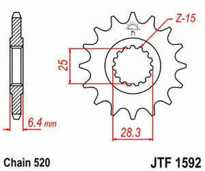 JT SPROCKETS SPROCKET C/S YFM700 13T JTF1592.13