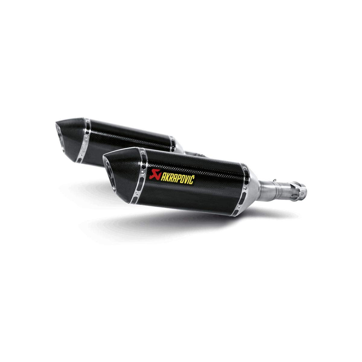 Akrapovic Street Legal Series Slip-On Exhaust - Dual Hexagonal Carbon Fiber Muffler, Material: Carbon Fiber S-K10SO6-HZC