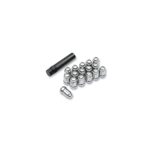 ITP Splined Lug Nut Set (Chrome / 12x1.25mm / Tapered with Key) Compatible with 15-18 Kawasaki MULEPROFXT