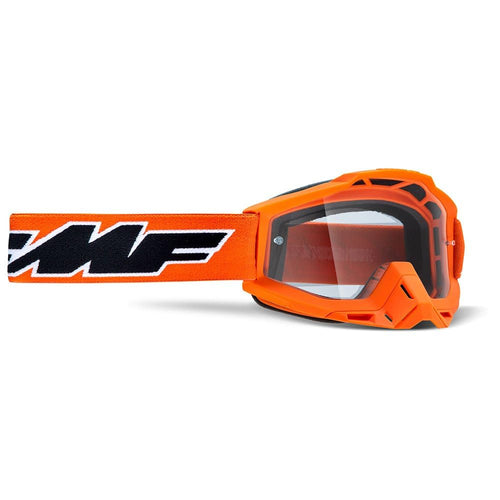 FMF Racing PowerBomb Rocket Goggles OSFM Rocket Orange/Clear Lens