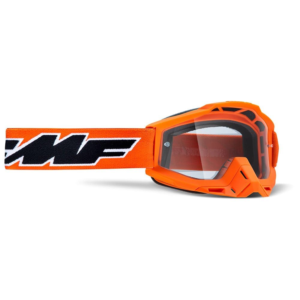 FMF Racing PowerBomb Rocket Goggles OSFM Rocket Orange/Clear Lens