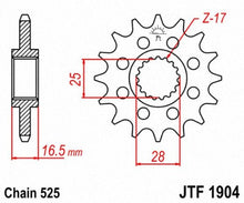 Load image into Gallery viewer, JT SPROCKETS SPROCKET, C/S KTM 17T JTF1904.17