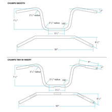 Load image into Gallery viewer, Biltwell | Chumps Handlebar | Chrome Plated Finish | TBW with Insert | 1&quot; | Compatible With Cable Operated Throttles and Harley&#39;s Throttle-By-Wire Control Module