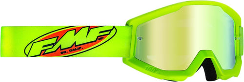 FMF Racing PowerCore Core Youth Goggles Yellow/Gold Mirror Lens OSFM Green Yellow/Gold Mirror Lens
