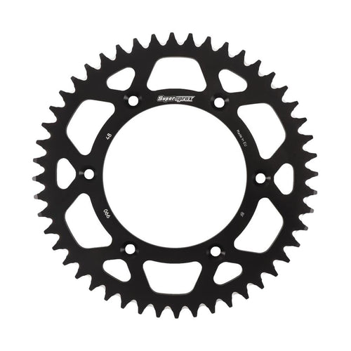 Supersprox Aluminum Rear Sprocket (520 / 52T) (Black) for 05-22 KTM 250SXF