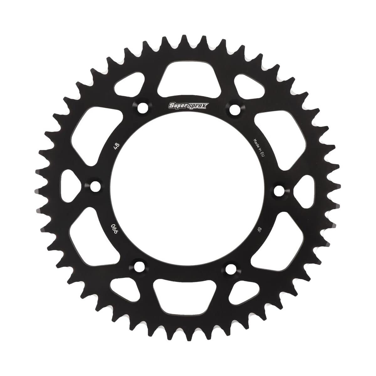 Supersprox Aluminum Rear Sprocket (520 / 52T) (Black) for 05-22 KTM 250SXF