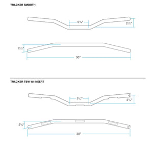 Biltwell | Tracker Handlebar | Black Electroplate | TBW with Insert | 1" | Compatible With Cable Operated Throttles and Harley's Throttle-By-Wire Control Module
