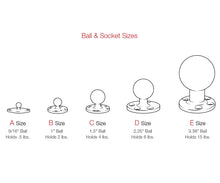 Load image into Gallery viewer, Ram Mount 2.43 x 1.31-Inch Diamond Ball Base with 1-Inch Ball (Black)