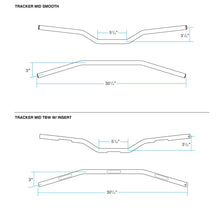 Load image into Gallery viewer, Biltwell | Tracker Mid Handlebar | Black Electroplate | TBW with Insert | 1&quot; | Compatible With Cable Operated Throttles and Harley&#39;s Throttle-By-Wire Control Module