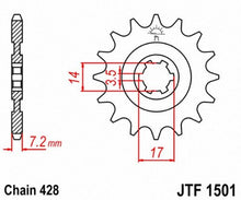 Load image into Gallery viewer, JT SPROCKETS SPROCKET C/S KLX140 12T JTF1501.12