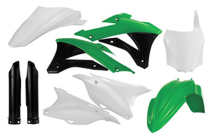 Acerbis - 14-21 Kawasaki KX85/100 Full Plastic Kit - Green/White/Black Original 14-15 (2374114584)