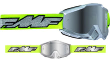 Load image into Gallery viewer, FMF PowerBomb Goggles OSFM Rocket Lime/Silver Mirror Lens