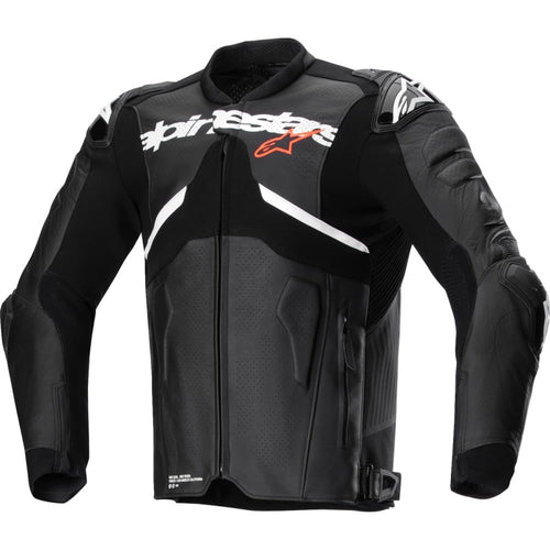 Alpinestars ATEM V5 LEATHER JACKET (US, Numeric, 50, Regular, Regular, Black/White)