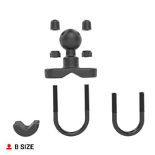 Load image into Gallery viewer, RAM MOUNTS Base with Zinc Coated U-Bolt and 1-Inch Ball for Rails from 0.5 to 1.25-Inch in Diameter