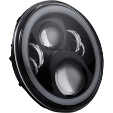 Load image into Gallery viewer, CUSTOM DYNAMICS HEADLAMP 7"LED HALO BLK CD-7-14-B