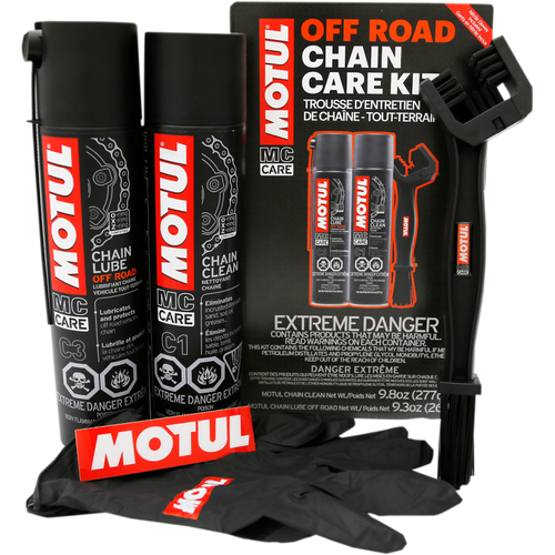 Motul Off-Road Chain Care Kit for MX Motocross Trail XC Race Motorcycle ATV