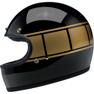 DISPLAY Biltwell Gringo Helmet ECE Holeshot Black/Gold Strobe XS | 1002-527-101