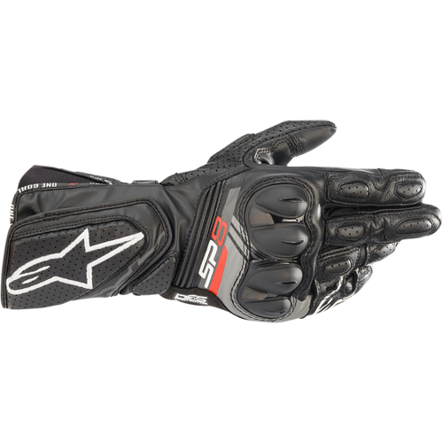 Alpinestars SP8 v3 Motorcycle Sport Racing Gloves Black Leather Trackday Riding