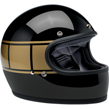 Load image into Gallery viewer, DISPLAY Biltwell Gringo Helmet ECE Holeshot Black/Gold Strobe XS | 1002-527-101