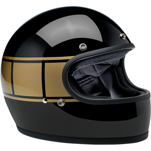 DISPLAY Biltwell Gringo Helmet ECE Holeshot Black/Gold Strobe XS | 1002-527-101