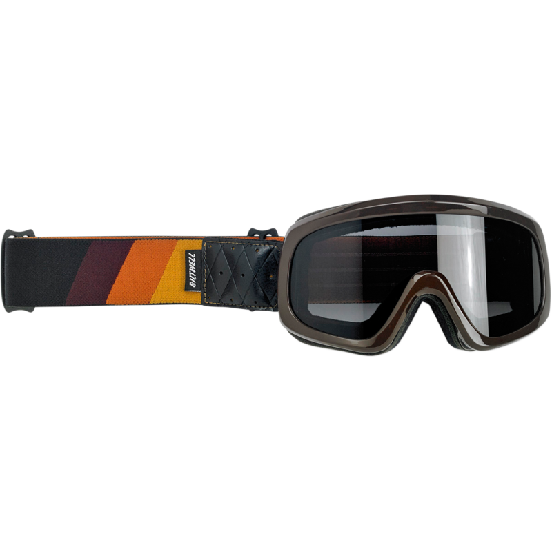 Biltwell Overland 2.0 Goggles - Tri-Stripe Strap Brown Frame MX Motorcycle