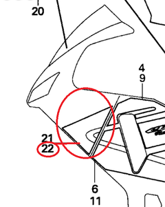Genuine Honda 64233-MEE-A00ZB Stripe L Left Cowl Upper(type2) CBR600RR 2005