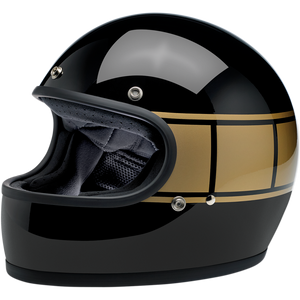 DISPLAY Biltwell Gringo Helmet ECE Holeshot Black/Gold Strobe XS | 1002-527-101