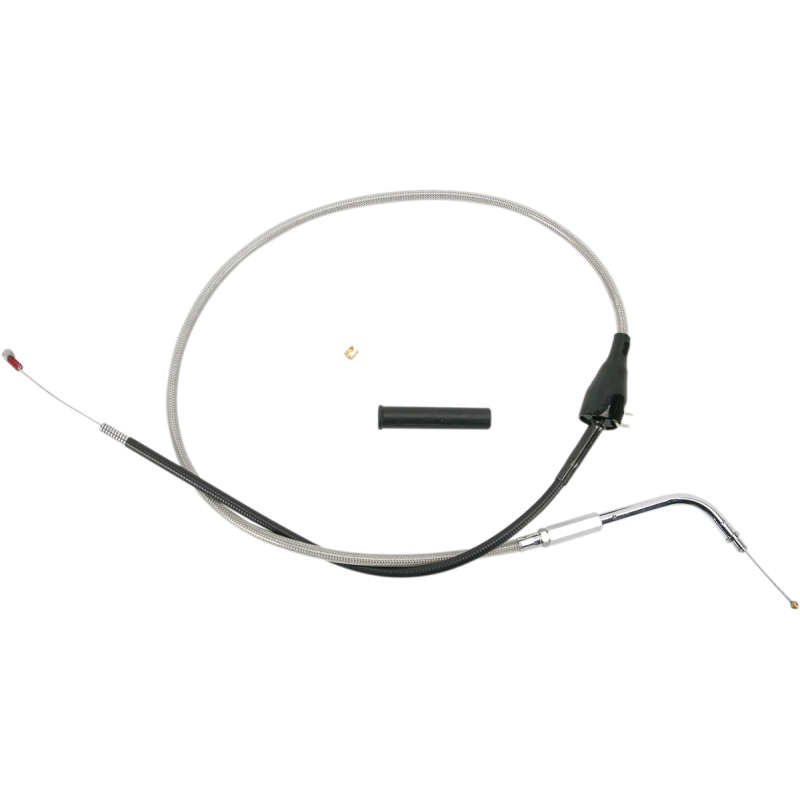 Drag Specialties Braided Stainless Idle Cable for Harley FLHRS 04-07 | 0651-0172