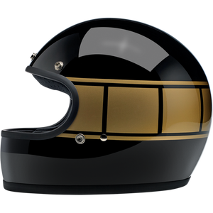 DISPLAY Biltwell Gringo Helmet ECE Holeshot Black/Gold Strobe XS | 1002-527-101