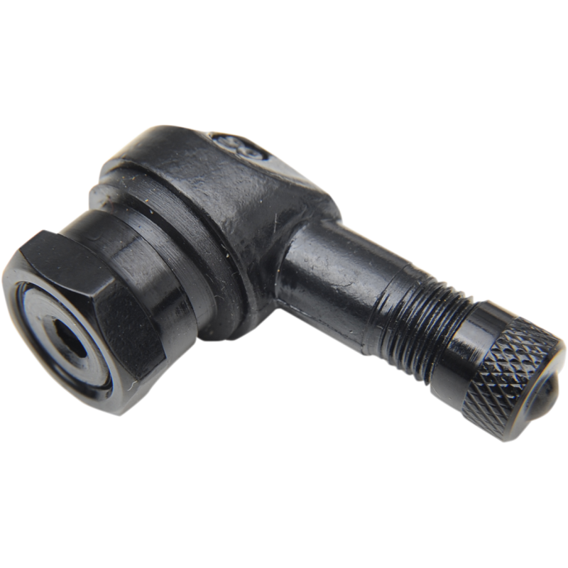 KL Supply 90 Degree Aluminum Valve Stem Stem Black 10mm Road Race Motorcycle