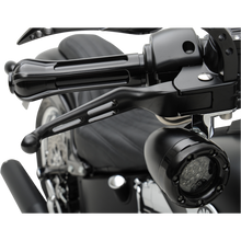 Load image into Gallery viewer, DRAG SPECIALTIES 96-17 B/T SLOTTED BLACK LEVER SET 0610-0142