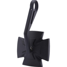 Load image into Gallery viewer, HIGHSIDER MIRROR BAR END IRON CROSS MATTE BLACK EACH 301-112