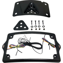 Load image into Gallery viewer, KODLIN CURVED 3-BOLT MOUNTED ELYPSE 3-1 LICENSE PLATE KIT, BLACK KUS20350