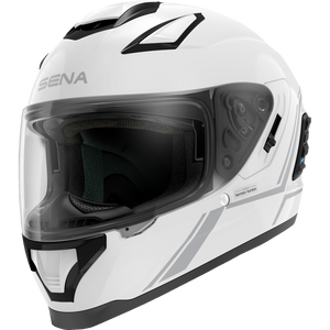 SENA STRYKER SMART HELMET FULL-FACE GLOSSY WHITE L SIZE DOT STRYKER-GW00L1