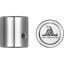 Load image into Gallery viewer, FIGURATI DESIGNS HEEL-TOE SHIFTER COVER SILVER WITH DON'T TREAD ON ME FD40-HTSC-SS