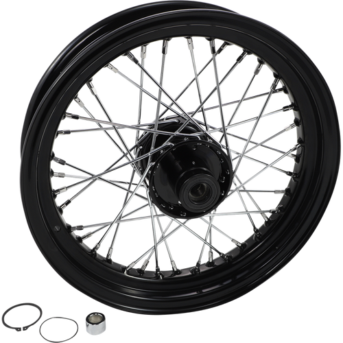 DRAG SPECIALTIES WHEEL 16X3F BLK 86-96FLST 74287NB