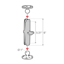 Load image into Gallery viewer, RAM MOUNT ARM LONG 5.2" RAM-B-201-C